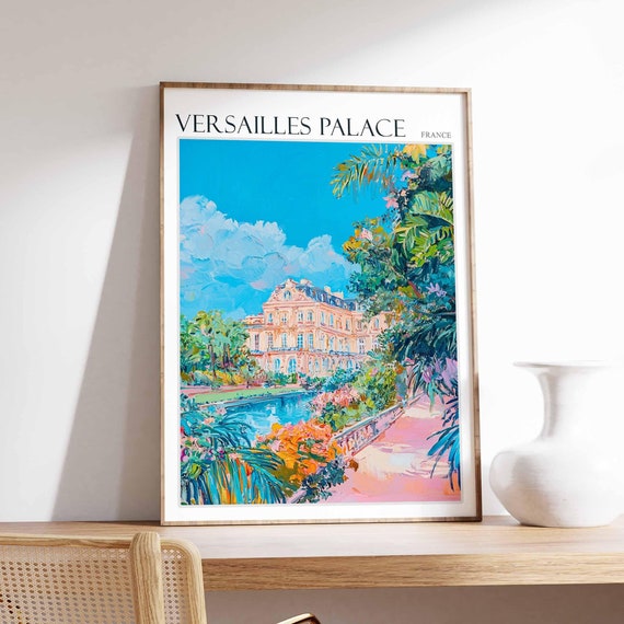 Versailles Palace Poster Versailles Palace Travel Print French Decor Europe Travel Poster European Wall Art France Travel Poster