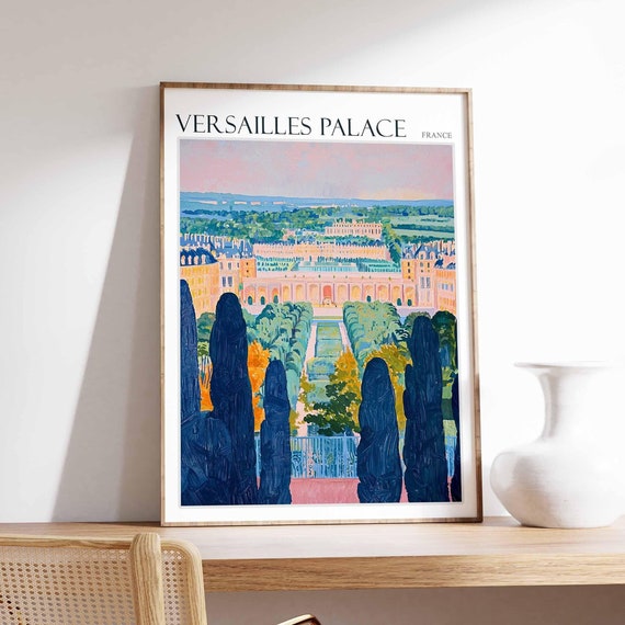 Versailles Palace Poster Versailles Palace Travel Print French Decor Europe Travel Poster European Wall Art France Travel Poster