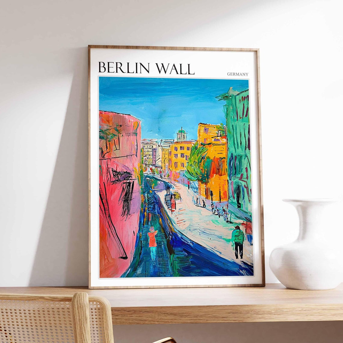 Berlin Wall Poster Germany Travel Print German Decor Europe Travel Poster European Wall Art City Print Berlin Wall Travel Poster
