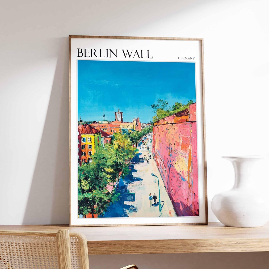 Berlin Wall Poster Germany Travel Print German Decor Europe Travel Poster European Wall Art City Print Berlin Wall Travel Poster