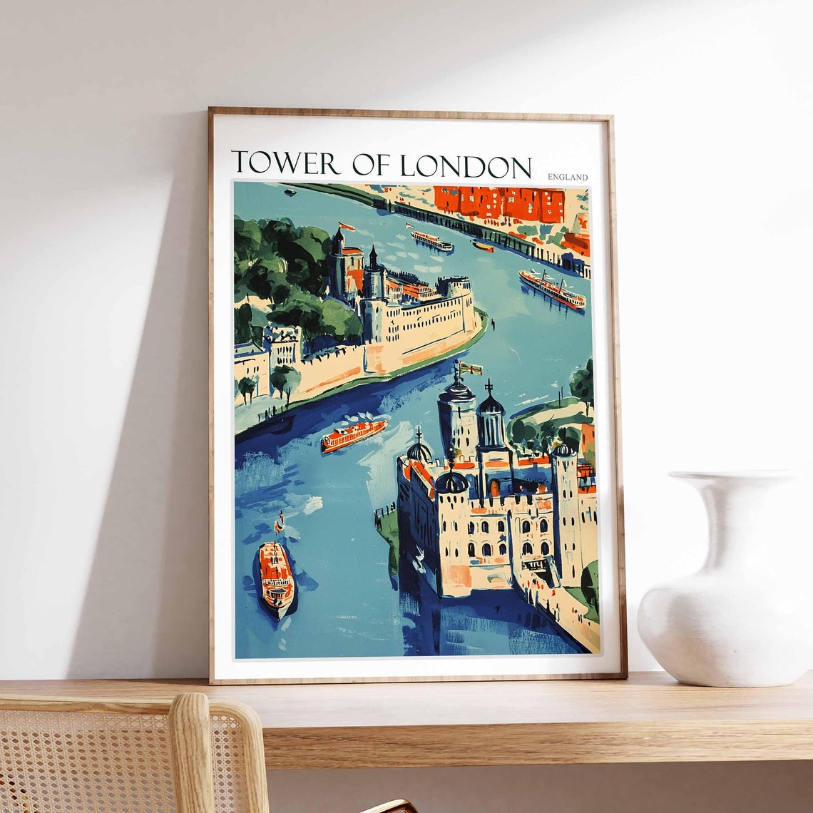 Tower Of London Poster Tower Of London Travel Print England Travel Art United Kingdom Wall Art England Travel England Gift