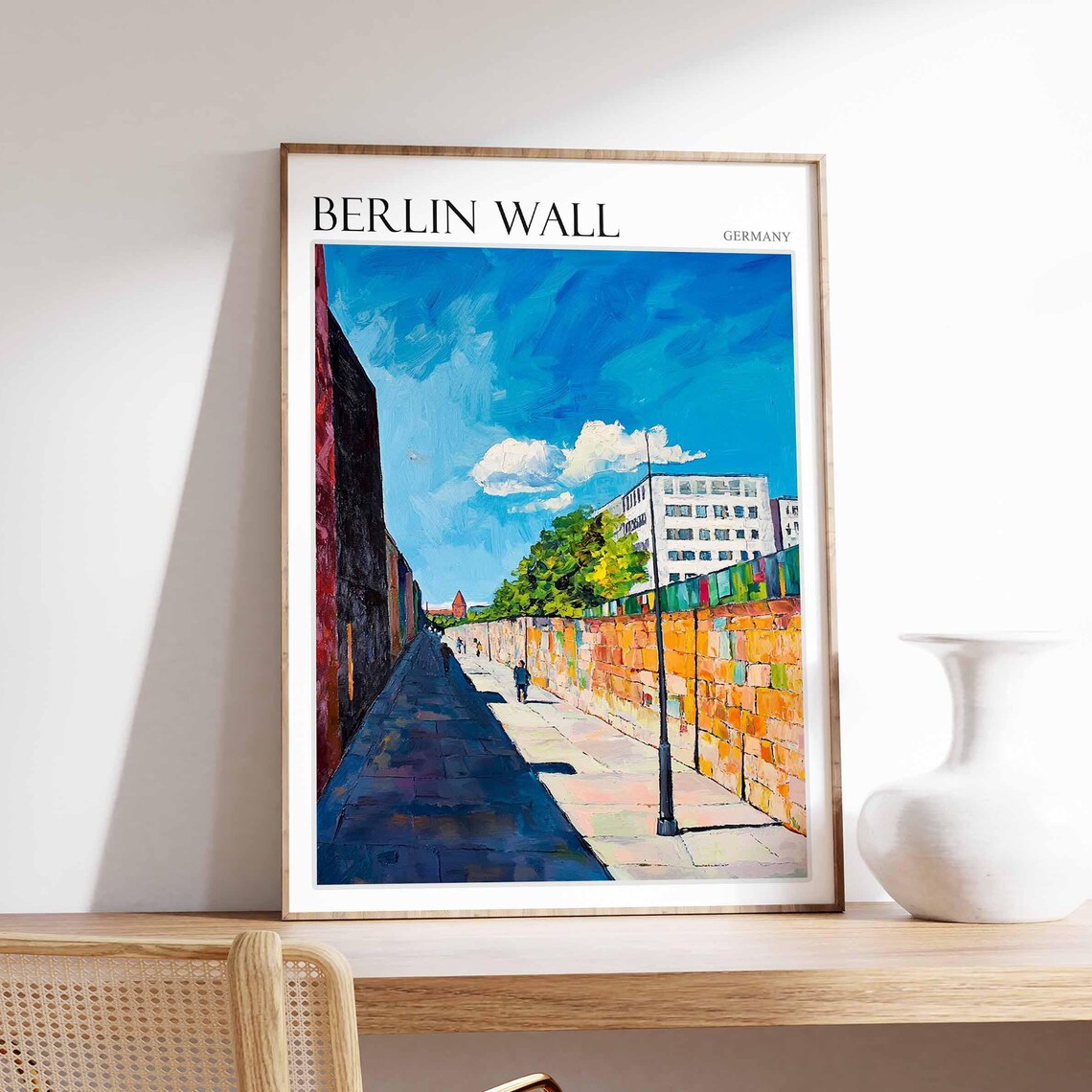 Berlin Wall Poster Germany Travel Print German Decor Europe Travel Poster European Wall Art City Print Berlin Wall Travel Poster