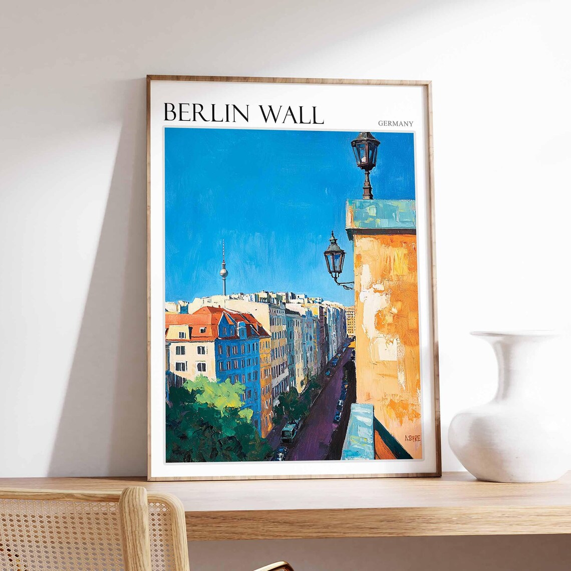 Berlin Wall Poster Germany Travel Print German Decor Europe Travel Poster European Wall Art City Print Berlin Wall Travel Poster