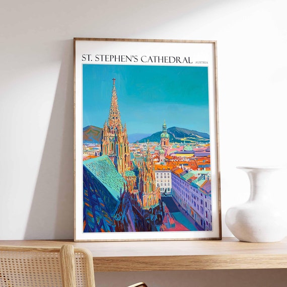 St Stephens Cathedral Poster St Stephens Cathedral Travel Print Austria Travel Print Europe Travel Poster European Wall Art