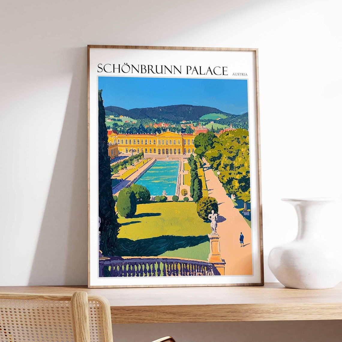 Schnbrunn Palace Poster Schnbrunn Palace Travel Print Austria Travel Print Europe Travel Poster European Wall Art