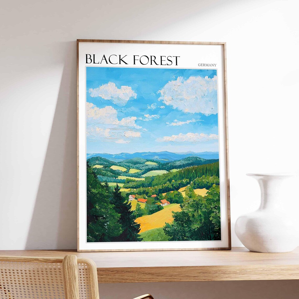 Black Forest Germany Rolling Hills and Farmsteads Panorama Poster