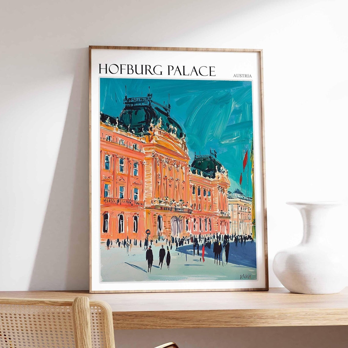 Hofburg Palace Poster Austria Travel Print Austrian Decor Europe Travel Poster European Wall Art Hofburg Palace Travel Poster
