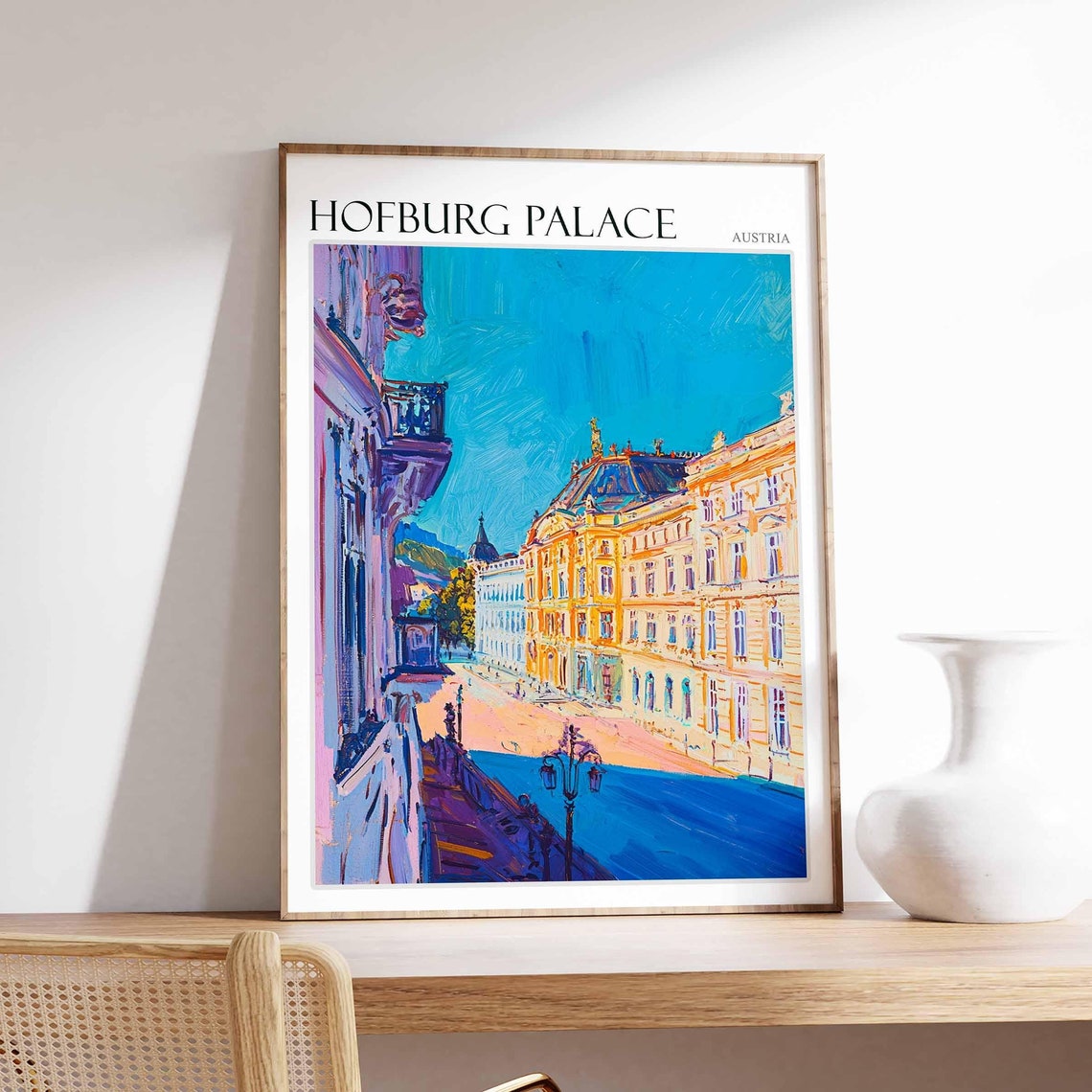 Hofburg Palace Poster Austria Travel Print Austrian Decor Europe Travel Poster European Wall Art Hofburg Palace Travel Poster