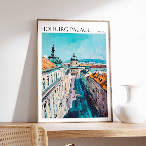 Hofburg Palace Poster Austria Travel Print Austrian Decor Europe Travel Poster European Wall Art Hofburg Palace Travel Poster