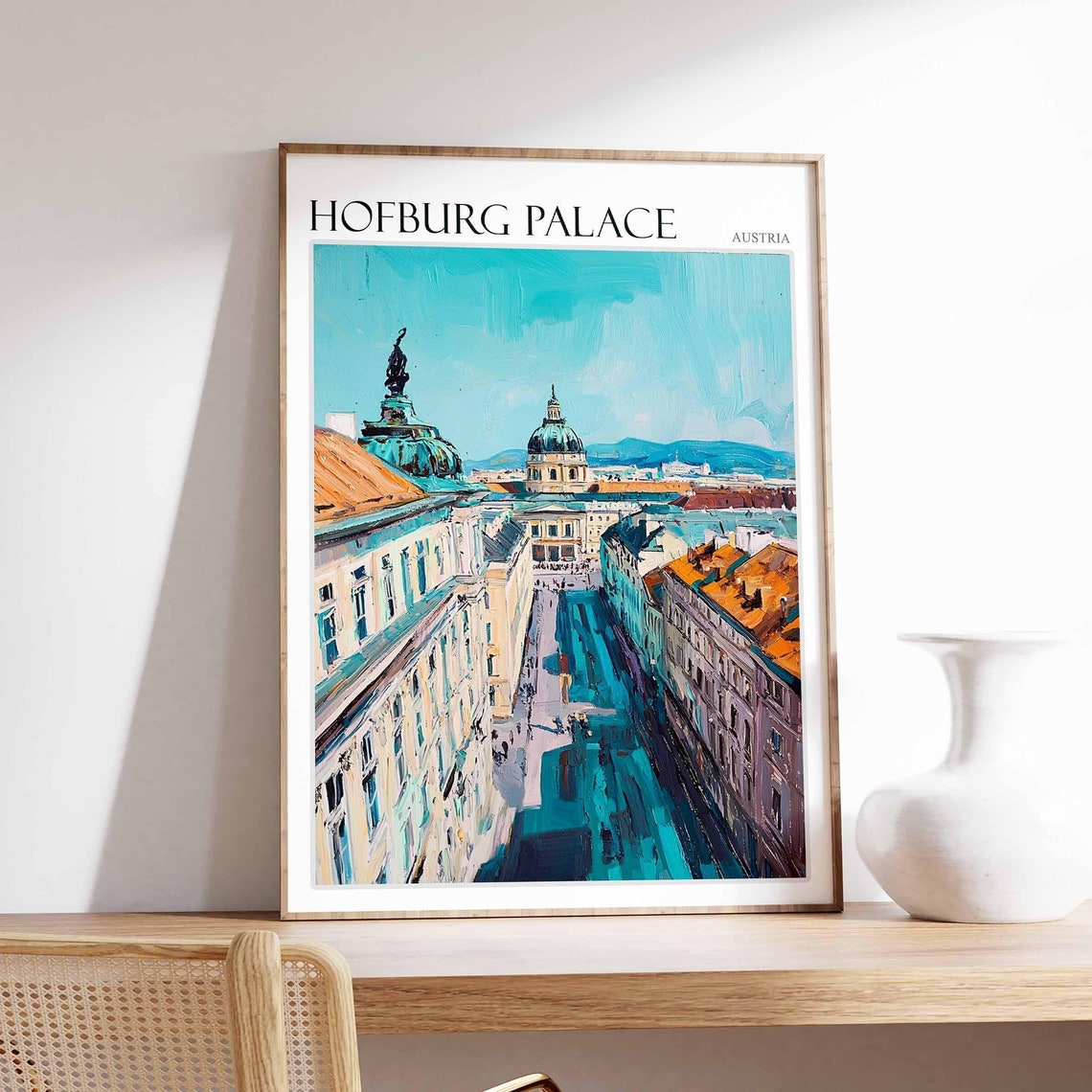 Hofburg Palace Poster Austria Travel Print Austrian Decor Europe Travel Poster European Wall Art Hofburg Palace Travel Poster
