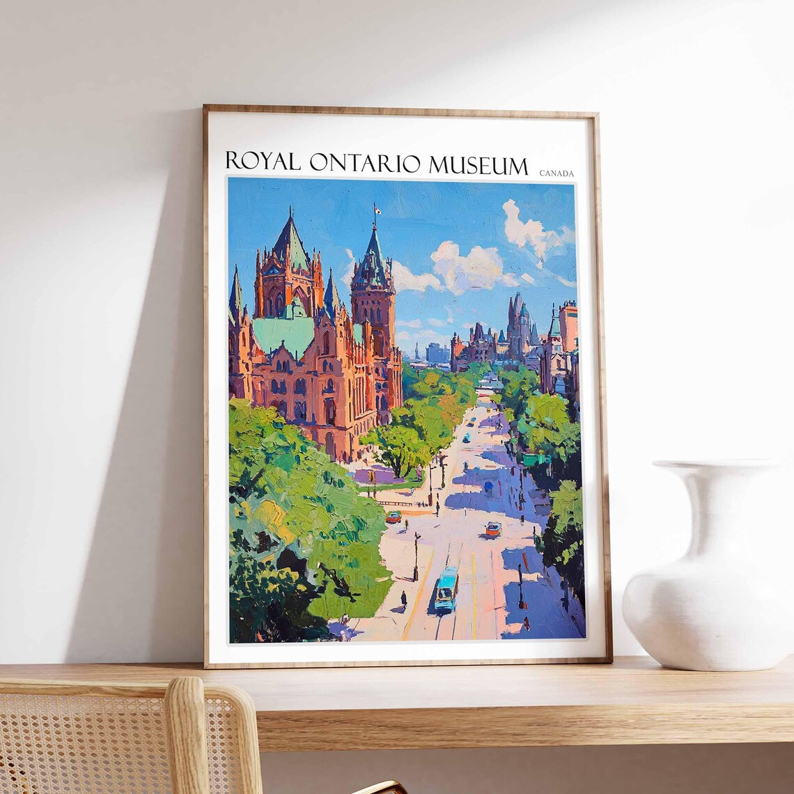 Royal Ontario Museum Poster Royal Ontario Museum Art Canadian Travel Print Canada Travel Art Botanical Decor Floral Art Canada Gift