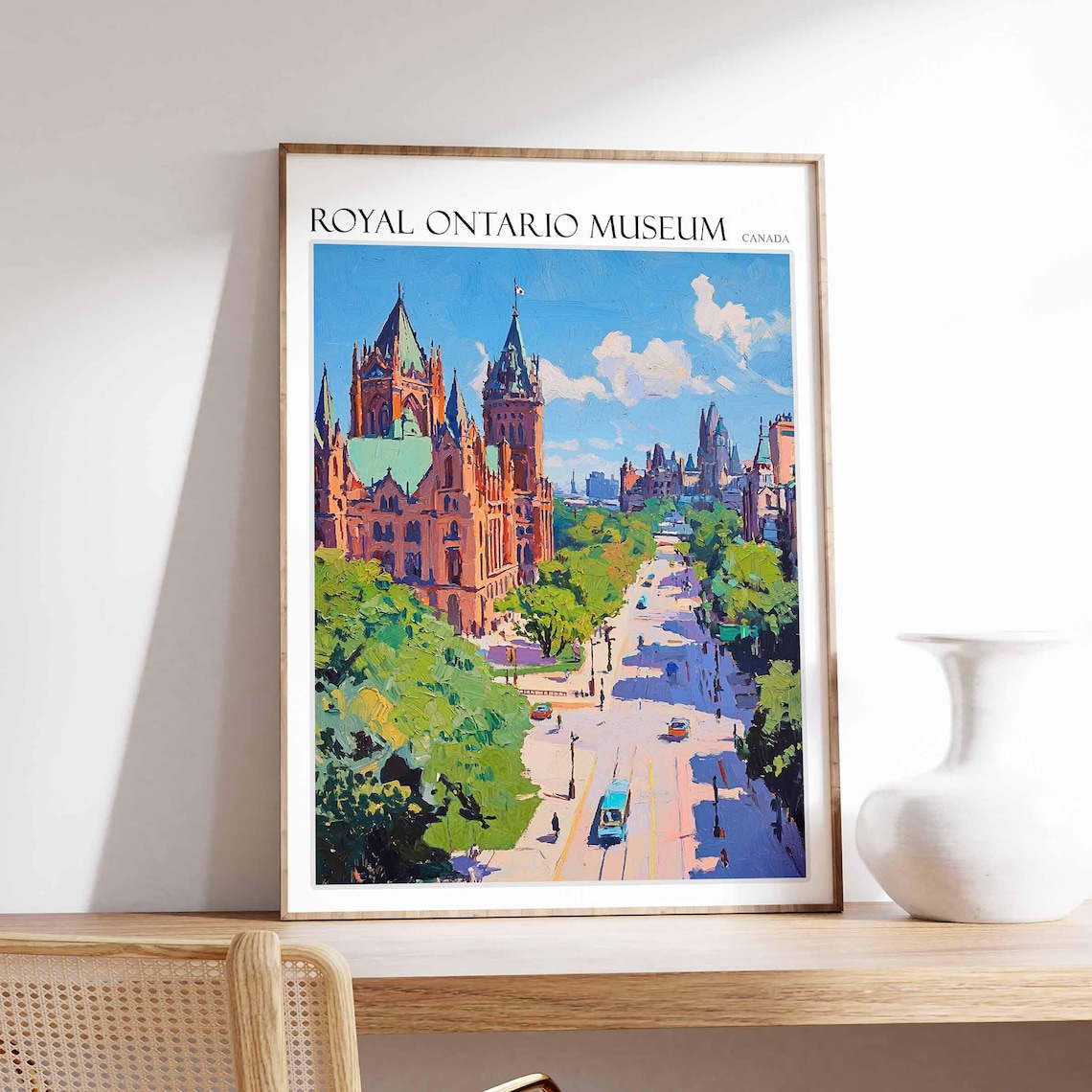 Royal Ontario Museum Toronto Canada Gothic Towers Tree Avenue Poster