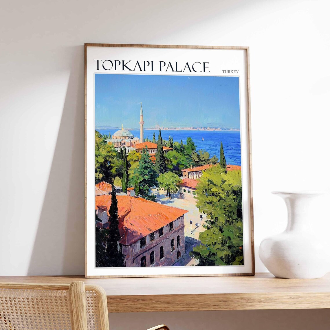 Topkapi Palace Poster Topkapi Palacetravel Print Islamic Wall Art Tropical Decor Botanical Print Turkey Gift Topkapi Palace Wall Art