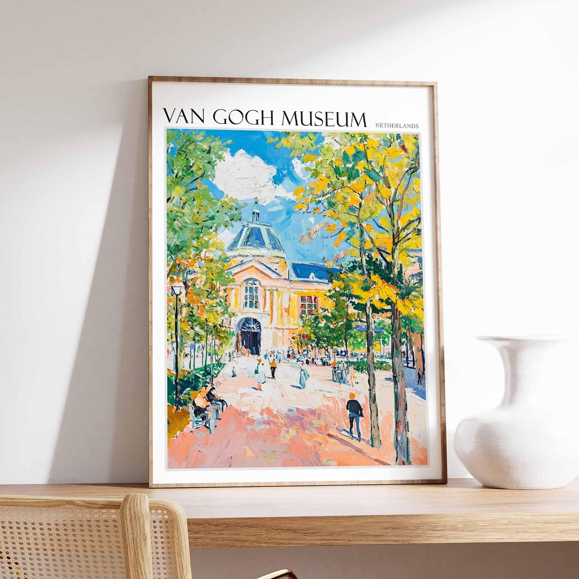 Van Gogh Museum Netherlands Museum Plaza Autumn Trees Poster