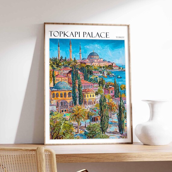Topkapi Palace Poster Topkapi Palacetravel Print Islamic Wall Art Tropical Decor Botanical Print Turkey Gift Topkapi Palace Wall Art