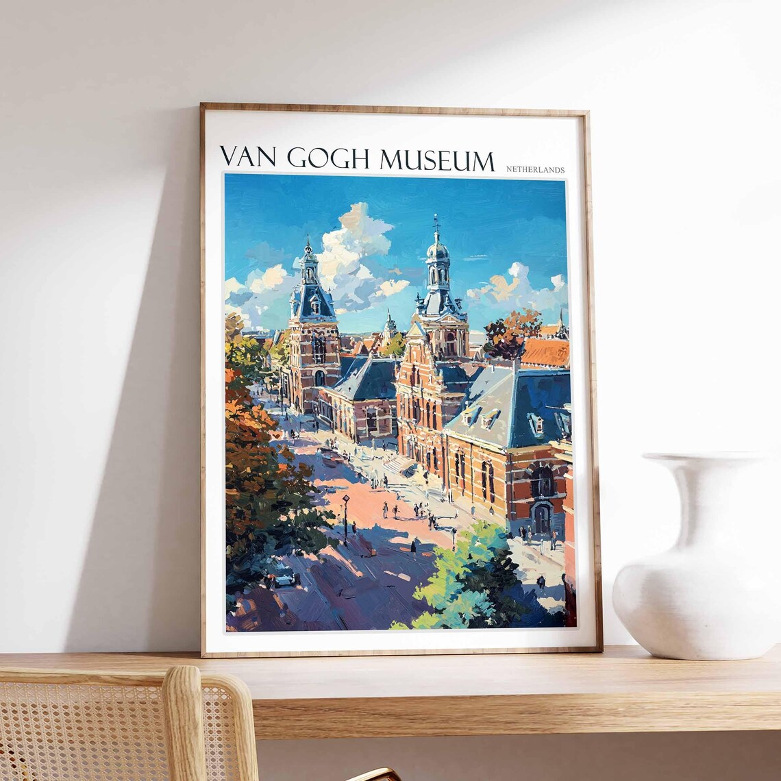 Van Gogh Museum Netherlands Grand Historic Square Painting Poster