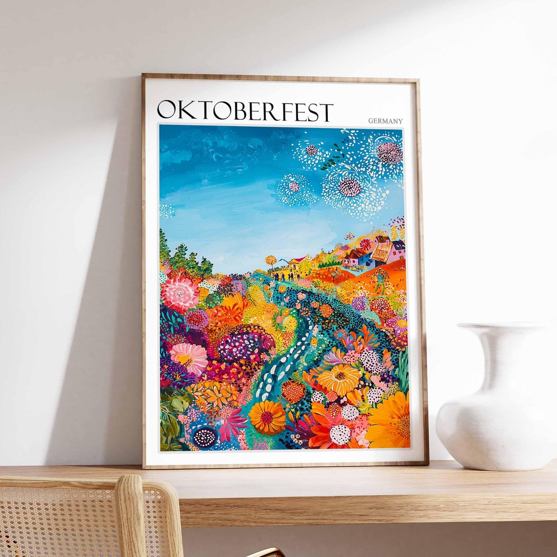 Oktoberfest Poster Oktoberfest Travel Print German Travel Poster German City Art City Print Travel Poster Travel Wall Art German Gift