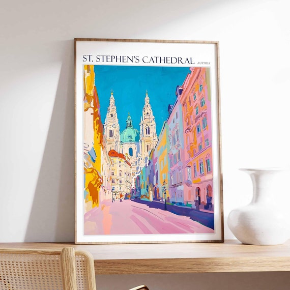 St Stephens Cathedral Poster St Stephens Cathedral Travel Print Austria Travel Print Europe Travel Poster European Wall Art
