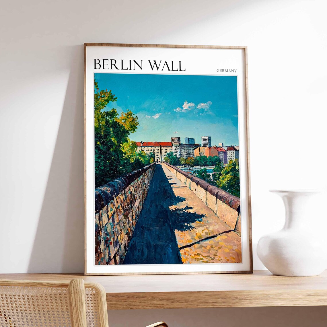 Berlin Wall Poster Germany Travel Print German Decor Europe Travel Poster European Wall Art City Print Berlin Wall Travel Poster