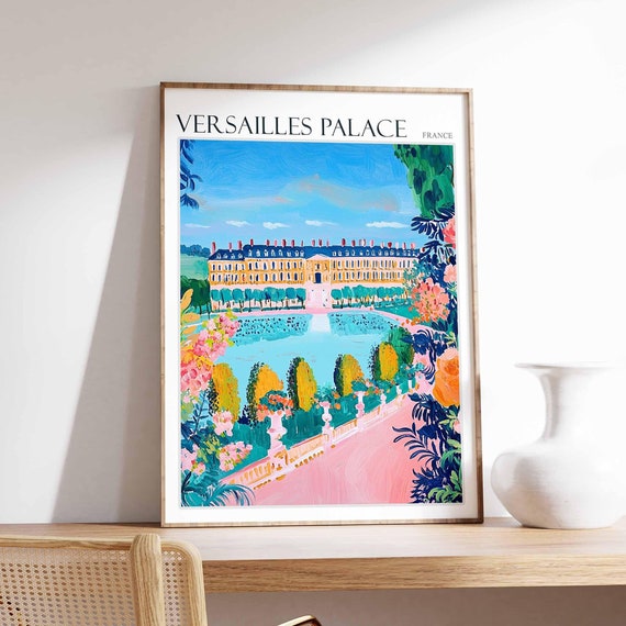 Versailles Palace Poster Versailles Palace Travel Print French Decor Europe Travel Poster European Wall Art France Travel Poster
