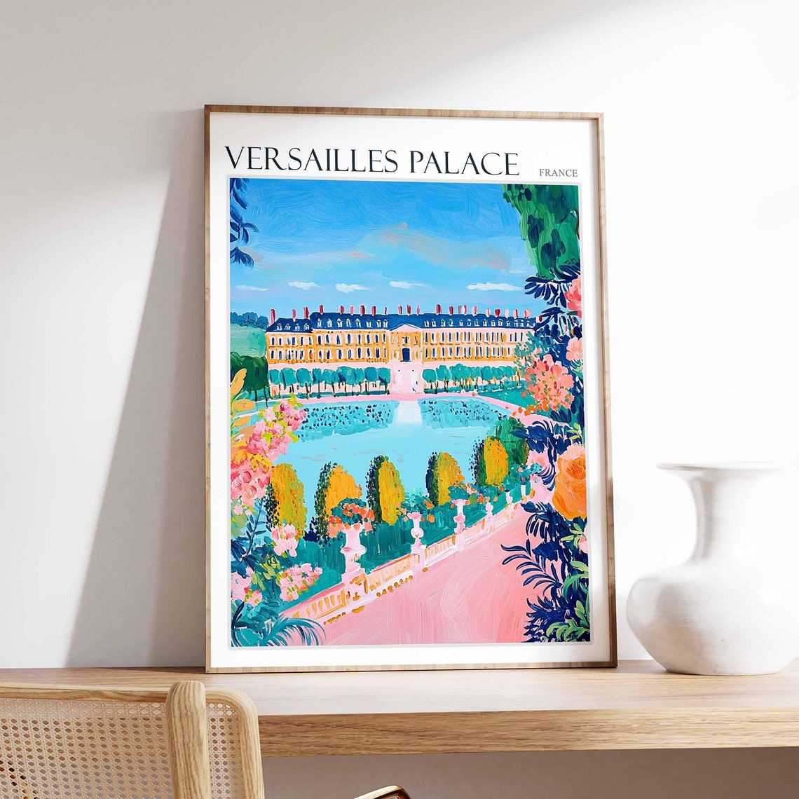 Versailles Palace Poster Versailles Palace Travel Print French Decor Europe Travel Poster European Wall Art France Travel Poster
