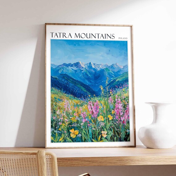 Tatra Mountains Poster Tatra Mountains Travel Print Poland Wall Art Poland Travel Print European Decor Poland Gift
