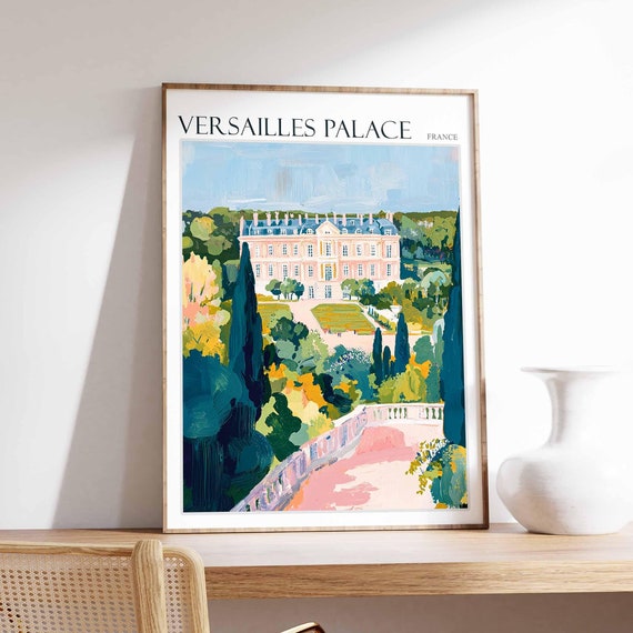 Versailles Palace Poster Versailles Palace Travel Print French Decor Europe Travel Poster European Wall Art France Travel Poster