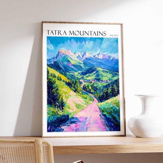 Tatra Mountains Poster Tatra Mountains Travel Print Poland Wall Art Poland Travel Print European Decor Poland Gift