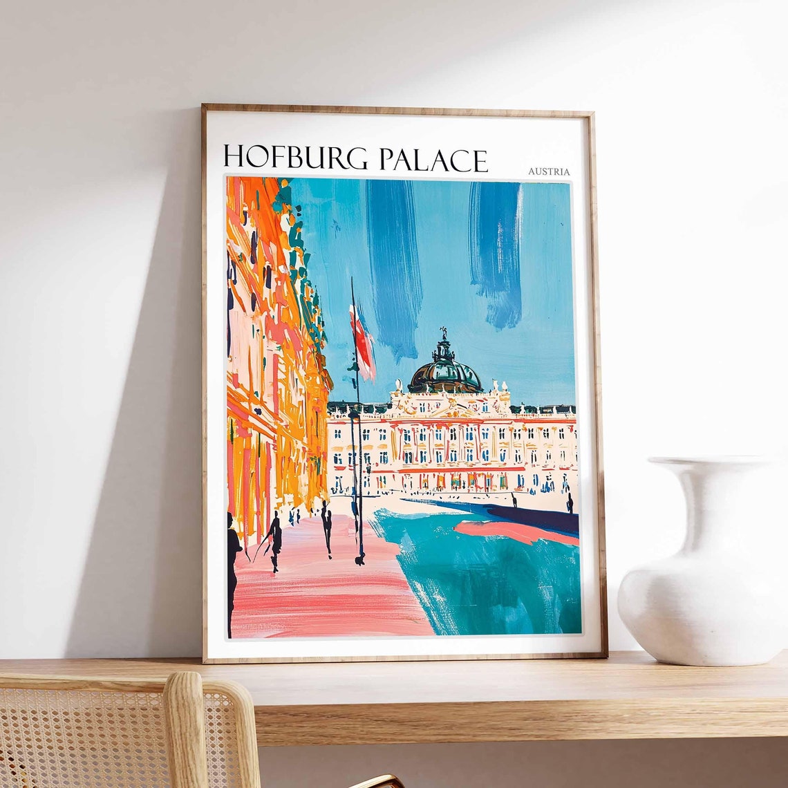 Hofburg Palace Poster Austria Travel Print Austrian Decor Europe Travel Poster European Wall Art Hofburg Palace Travel Poster