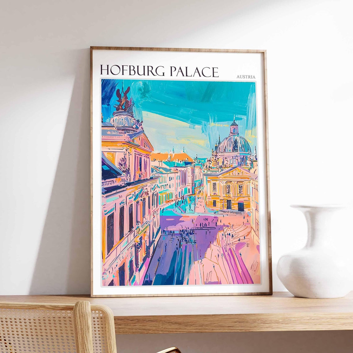 Hofburg Palace Poster Austria Travel Print Austrian Decor Europe Travel Poster European Wall Art Hofburg Palace Travel Poster