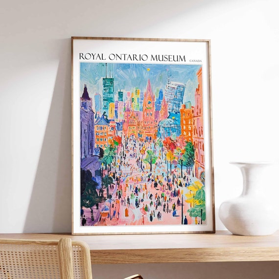 Royal Ontario Museum Poster Royal Ontario Museum Art Canadian Travel Print Canada Travel Art Botanical Decor Floral Art Canada Gift