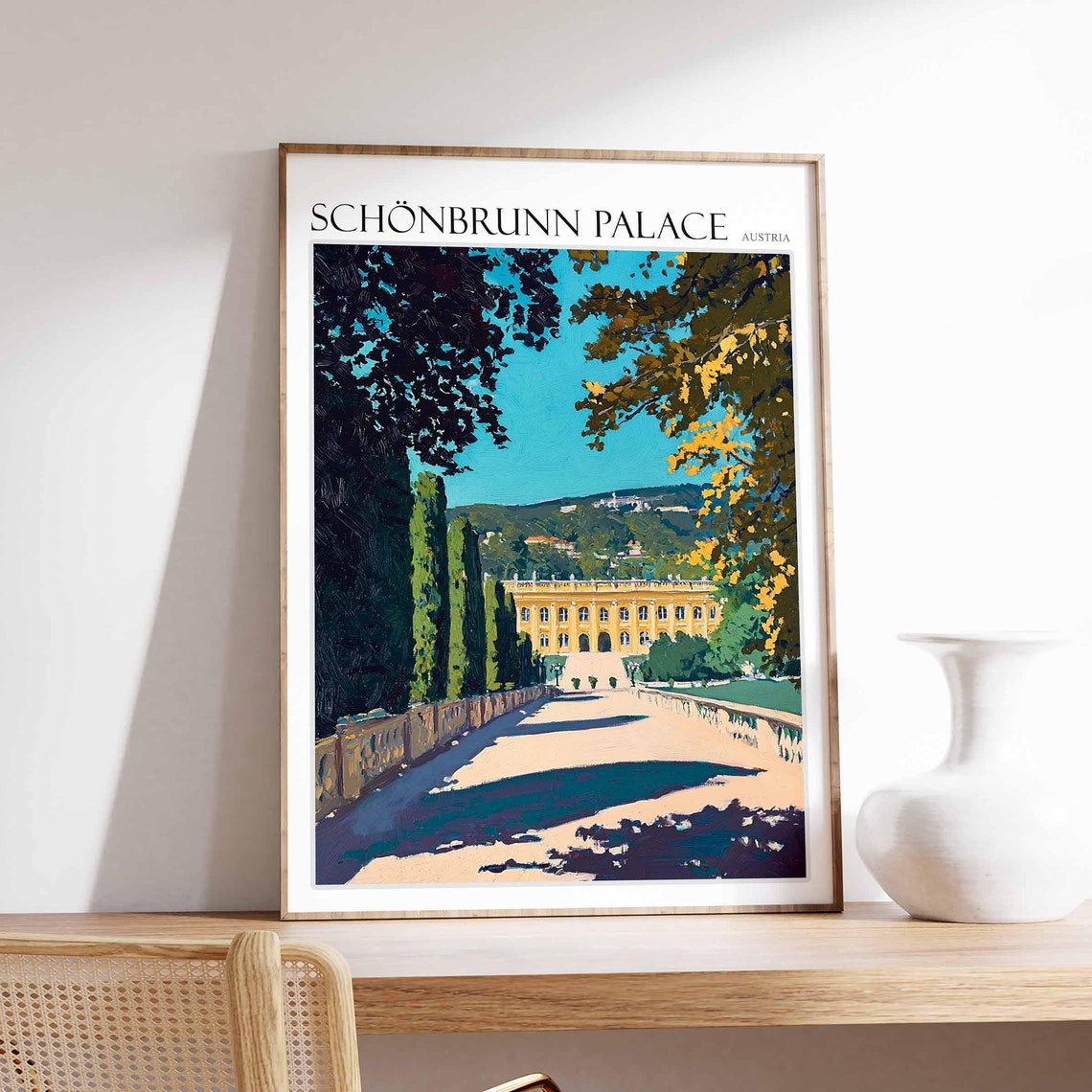Schnbrunn Palace Poster Schnbrunn Palace Travel Print Austria Travel Print Europe Travel Poster European Wall Art