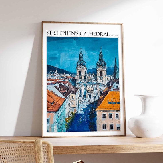 St Stephens Cathedral Poster St Stephens Cathedral Travel Print Austria Travel Print Europe Travel Poster European Wall Art