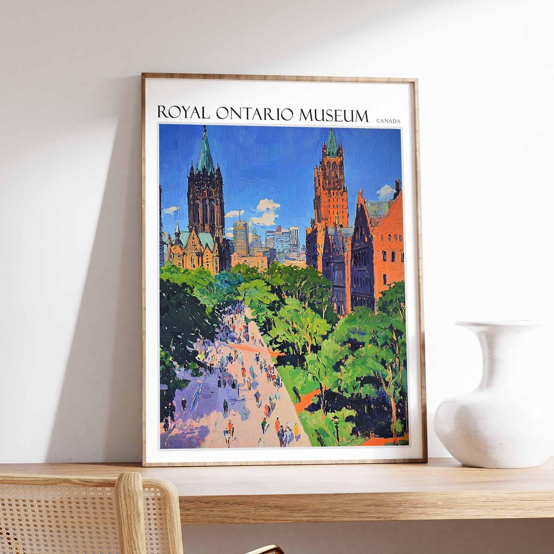 Royal Ontario Museum Poster Royal Ontario Museum Art Canadian Travel Print Canada Travel Art Botanical Decor Floral Art Canada Gift