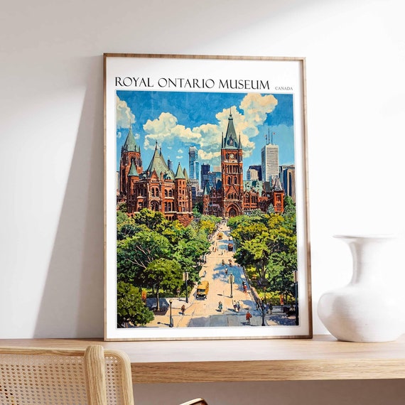 Royal Ontario Museum Poster Royal Ontario Museum Art Canadian Travel Print Canada Travel Art Botanical Decor Floral Art Canada Gift