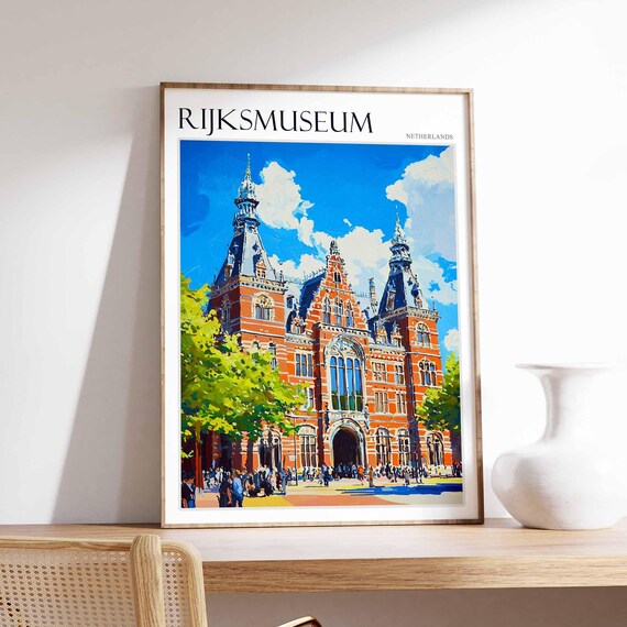 Rijksmuseum Amsterdam Grand Facade Summer Crowd Scene Poster