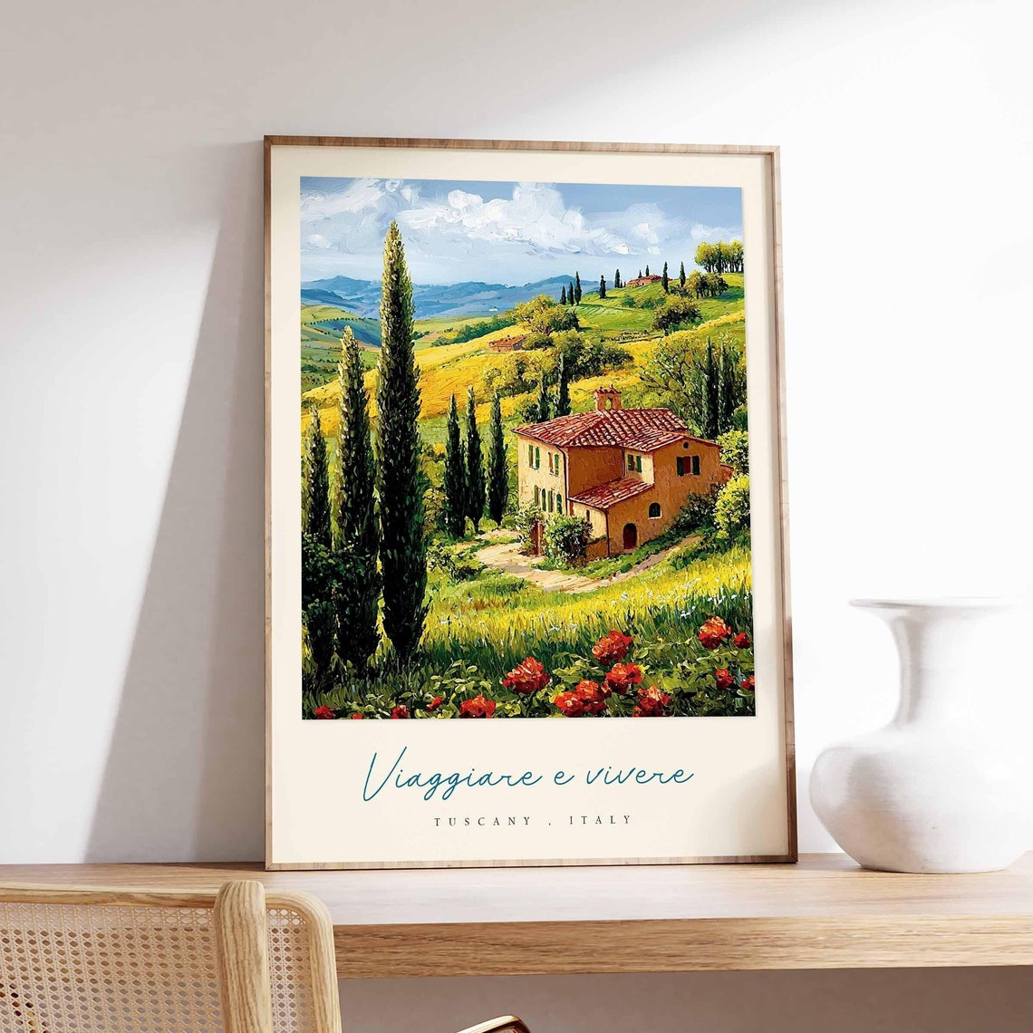 Tuscany Poster Italian Travel Print Tuscany Travel Art Tuscany Wall Art Italy Art Italy Travel Decor Italian Travel Gift