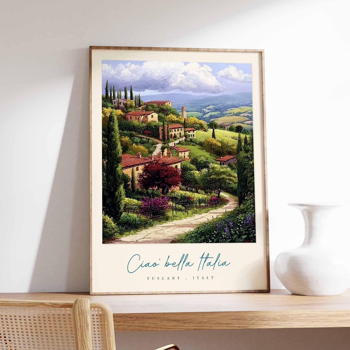 Tuscany Poster Italian Travel Print Tuscany Travel Art Tuscany Wall Art Italy Art Italy Travel Decor Italian Travel Gift