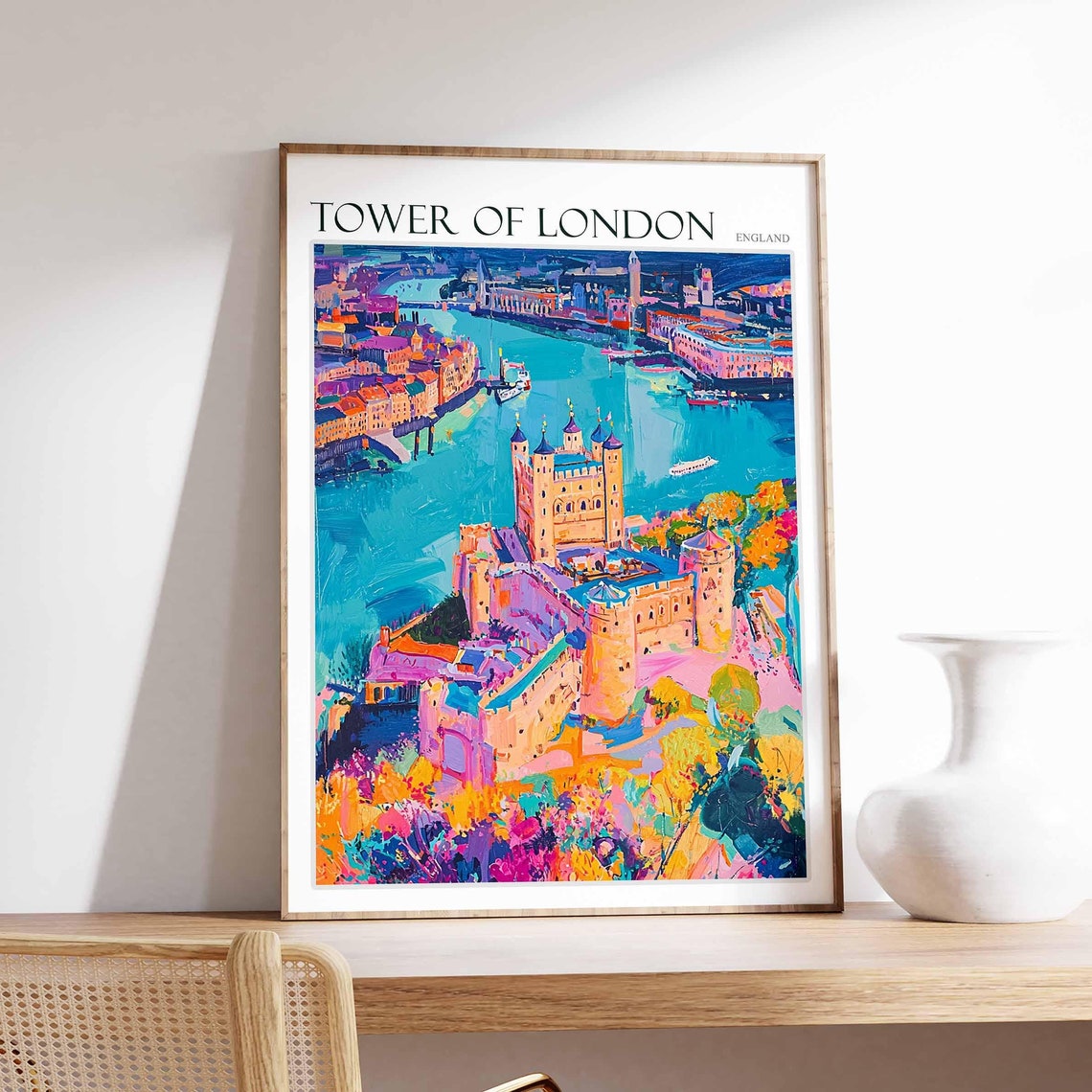 Tower Of London Poster Tower Of London Travel Print England Travel Art United Kingdom Wall Art England Travel England Gift