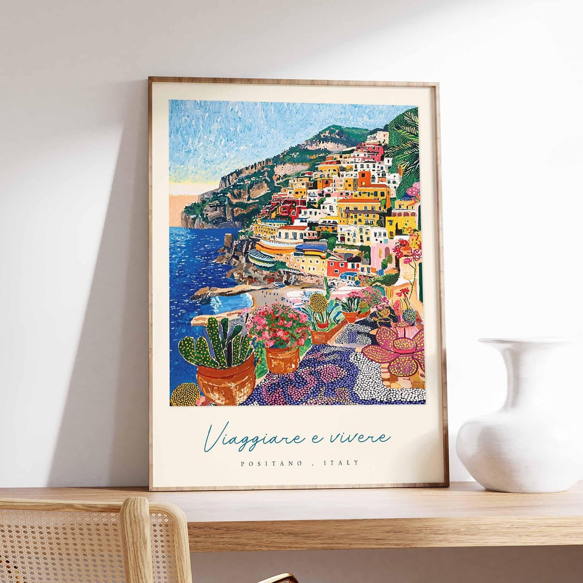 Positano Poster Italian Travel Print Positano Travel Art Positano Wall Art Italy Art Italy Travel Decor Italian Travel Gift