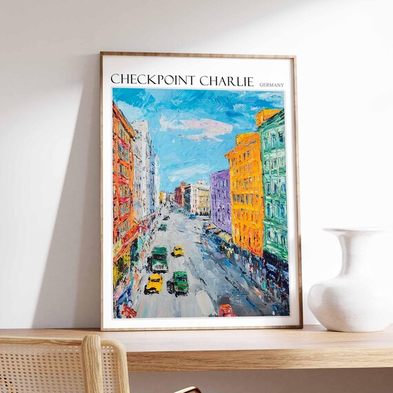Checkpoint Charlie Poster Germany Travel Print Europe Travel Poster European Wall Art Mountain Print Checkpoint Charlie Wall Art