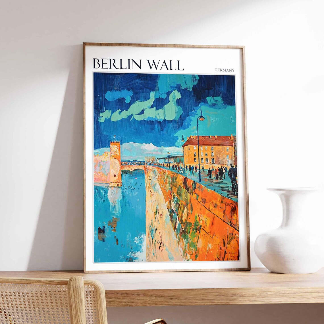 Berlin Wall Poster Germany Travel Print German Decor Europe Travel Poster European Wall Art City Print Berlin Wall Travel Poster