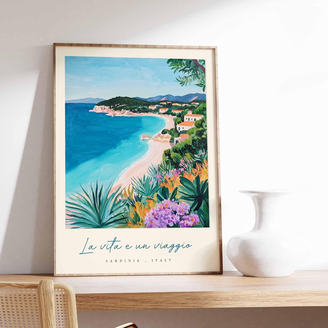 Sardinia Poster Italian Travel Print Sardinia Travel Art Sardinia Wall Art Italy Art Italy Travel Decor Italian Travel Gift