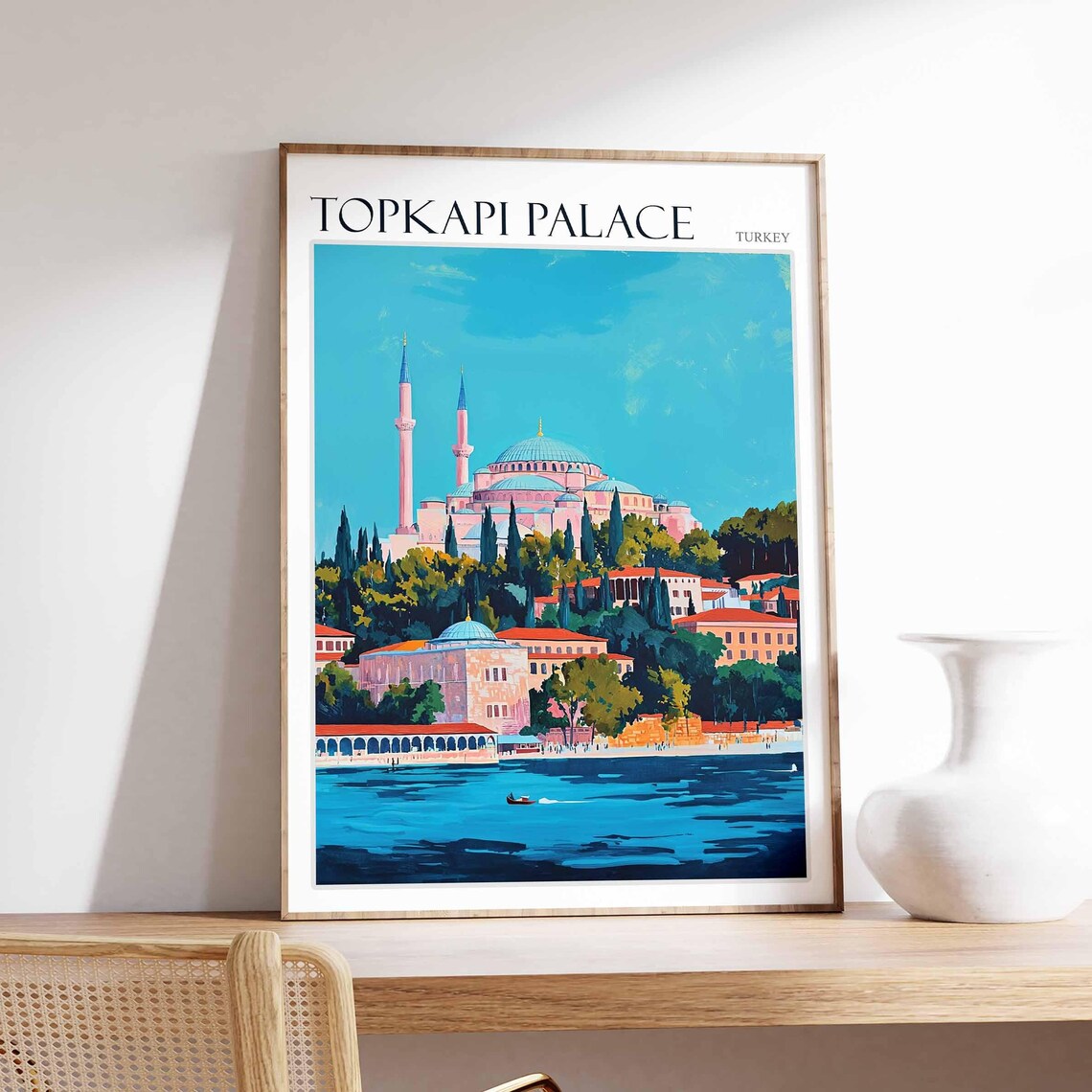 Topkapi Palace Poster Topkapi Palacetravel Print Islamic Wall Art Tropical Decor Botanical Print Turkey Gift Topkapi Palace Wall Art