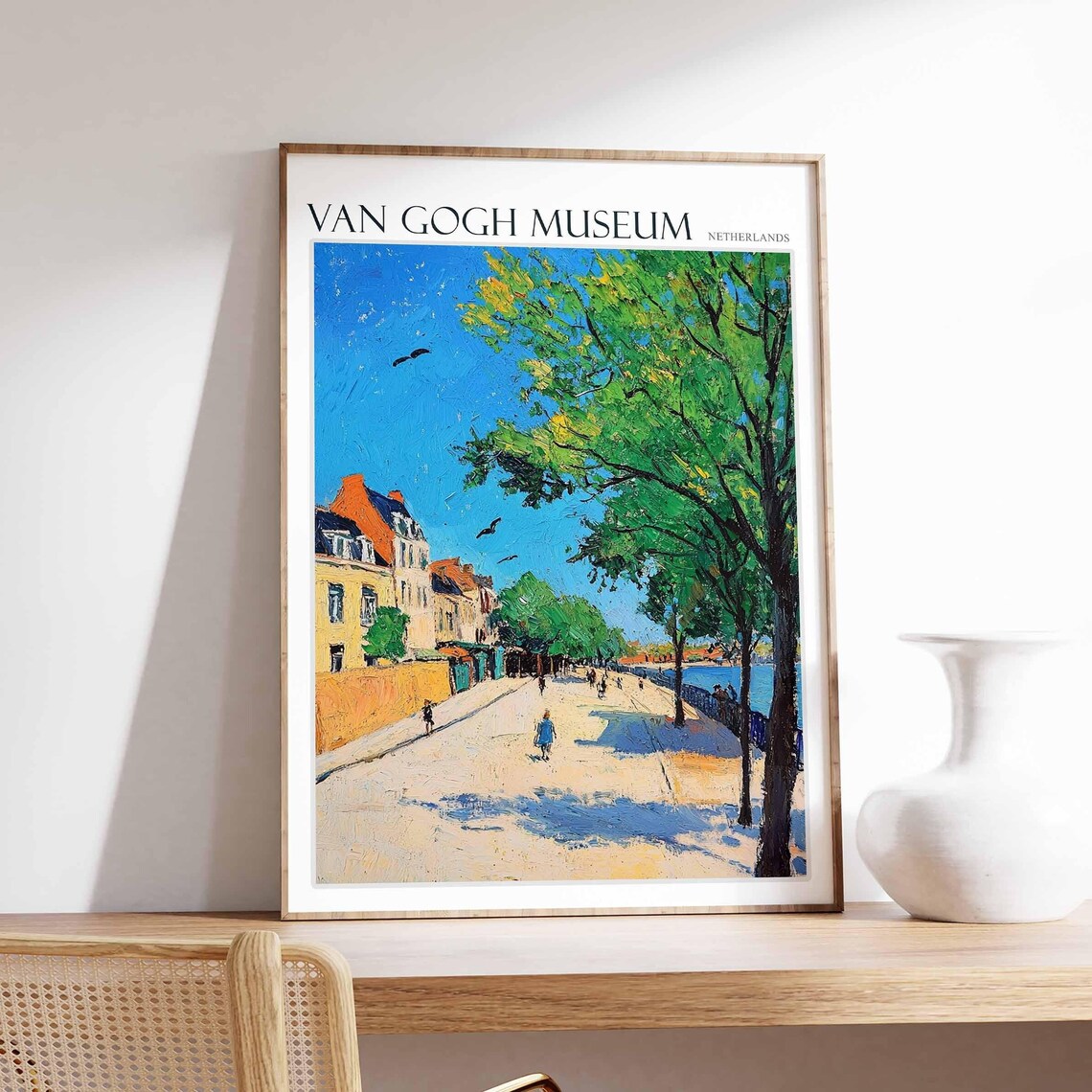 Van Gogh Museum Netherlands Sunny Riverside Promenade Poster