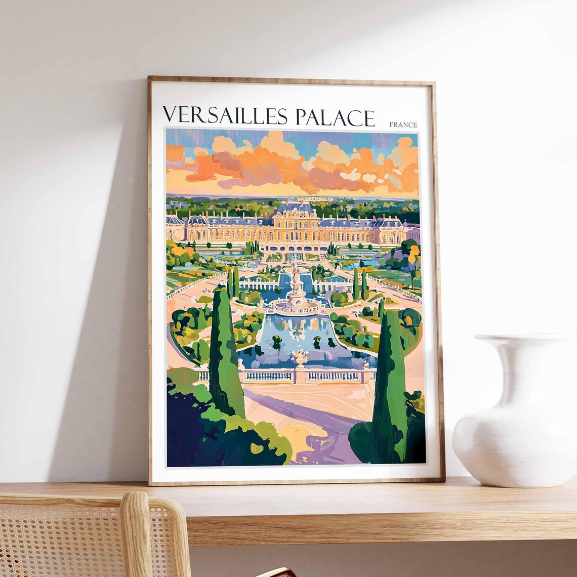 Versailles Palace Poster Versailles Palace Travel Print French Decor Europe Travel Poster European Wall Art France Travel Poster