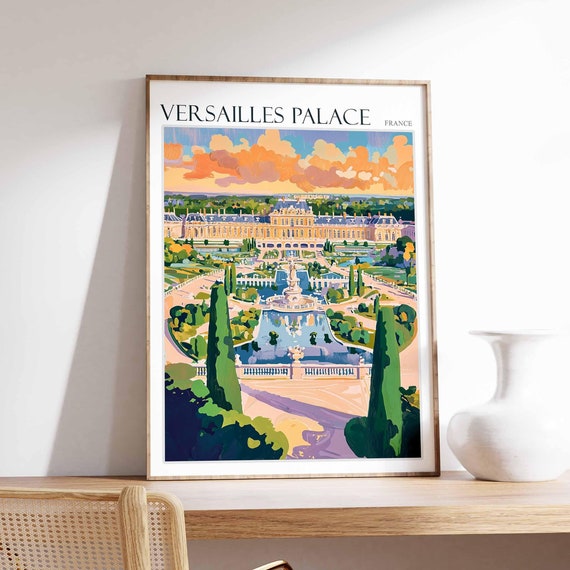 Versailles Palace Poster Versailles Palace Travel Print French Decor Europe Travel Poster European Wall Art France Travel Poster