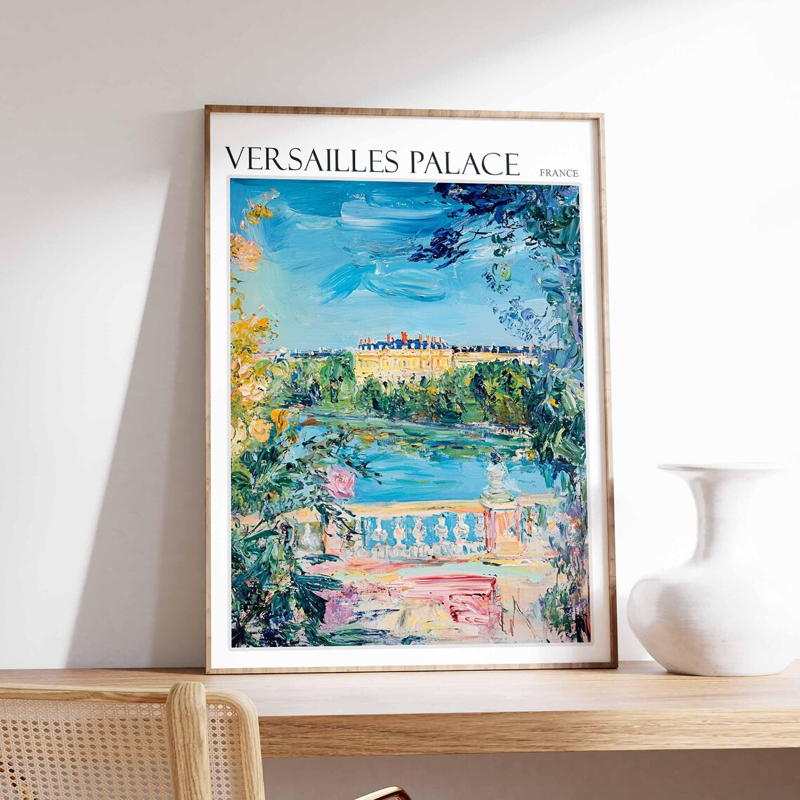 Versailles Palace France Poster Gardens and Terrace Impressionist Art