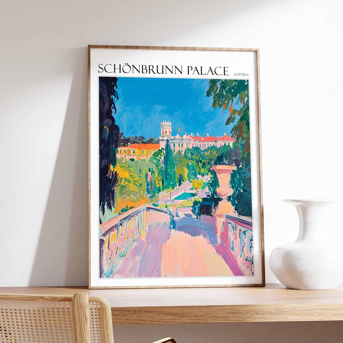 Schnbrunn Palace Poster Schnbrunn Palace Travel Print Austria Travel Print Europe Travel Poster European Wall Art