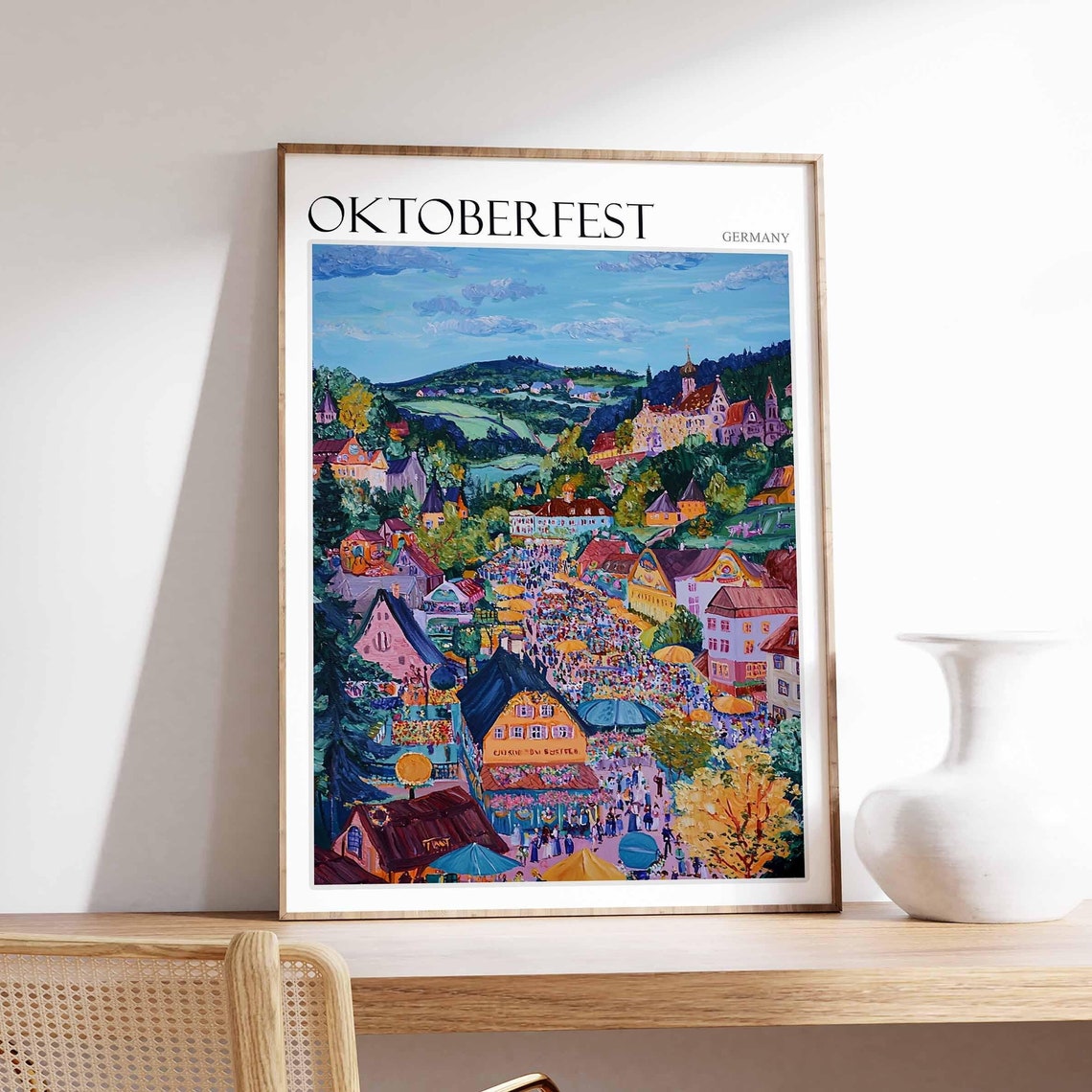 Oktoberfest Poster Oktoberfest Travel Print German Travel Poster German City Art City Print Travel Poster Travel Wall Art German Gift